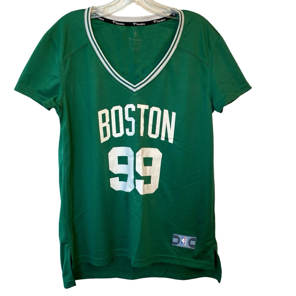 Fanatics NBA Authentics women’s v-neck medium Celtics jersey, #99, Fall